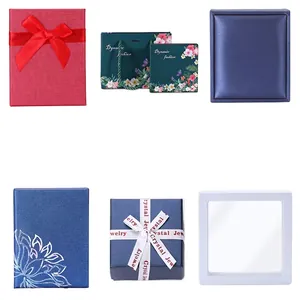 Jewelry Gift Storage For Ring Necklace With Ribbon Bow PE Film Floating Display Showcase Portable Elegant Organizer