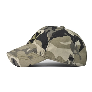 Jungle camouflage baseball cap for men featuring a tactical design and side patch