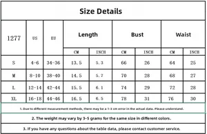 Detailed size chart for lace lingerie set including US/EU measurements and fit guide