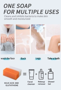 Kojic Acid and Glutathione soap used as facial cleanser, makeup remover and shower gel
