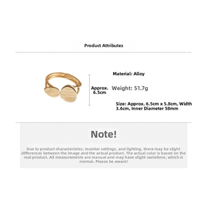 Detailed size chart for golden double-layer irregular cuff bracelet with weight specs