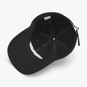 Classic cotton baseball cap interior showing reinforced stitching and cotton sweatband