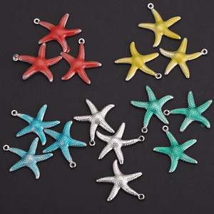 Colorful star-shaped stainless steel charms for DIY jewelry making in multiple vibrant colors
