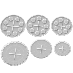 Lot de 6 moules en silicone pour présentoir à gâteaux à 3 niveaux et porte-gobelets DIY