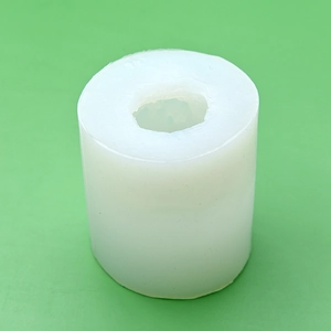 Translucent cylindrical silicone mold for DIY handmade candles and soap making crafts