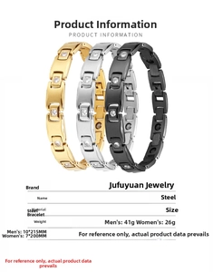 Detailed comparison of pyramid crystal stainless steel magnetic bracelets in gold, silver, black
