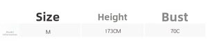 Detailed size chart for the V-neck puff sleeve mini dress with model fit specifications