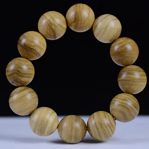 Buddhist Mala Prayer Beads Wood Bracelet Milky Fragrance Agarwood Zen Meditation Handmade Ethnic Style Jewelry Men Women