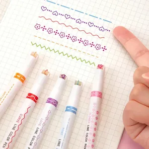 Set di 6 penne a rullo decorative per fai da te con varie punte a motivo creativo