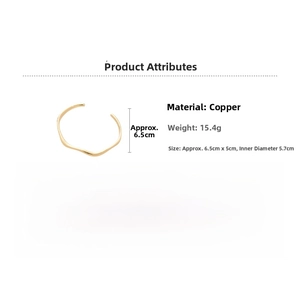Technical specifications showing dimensions and weight of the 18k gold plated bracelet