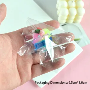Mini artificial fruit cream sundae pendant keychain with 9.5cm x 8.0cm packaging size