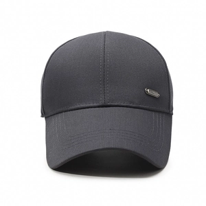 Casquette de baseball classique gris foncé pour hommes avec badge FASHION pour le printemps