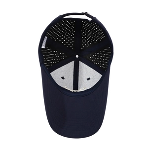 Casquette de baseball bleu marine respirante avec mesh laser et sangle réglable de protection