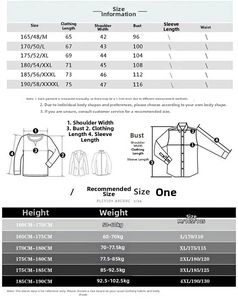 Detaillierte Größentabelle für Herren-Strickpullover mit Angaben zu Größe und Gewicht