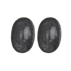 Boucles D'oreilles Puces Ovales En Acier Inoxydable Avec Motif Marbre Émail Bord Doré Bijoux Rétro Élégants Pour Femmes