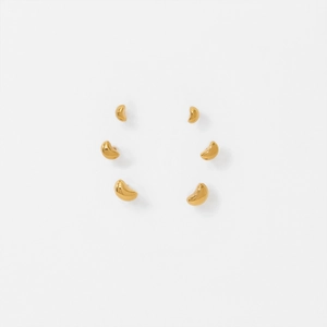 Boucles Oreilles Puces Minimalistes Acier Inoxydable 316L Forme Haricot Poli Chic Bijoux Quotidiens Pour Femmes Résistant