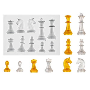 Schachfiguren Silikonformen Set für DIY Schokolade, Fondant und Harz Handwerk