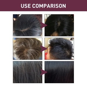 He Shou Wu hair darkening soap showing before and after effect of natural black hair