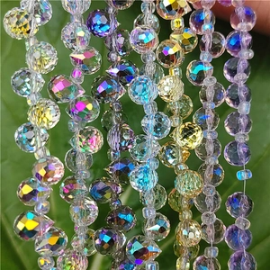 6mm/8mm faceted strawberry crystal glass beads in multiple colors for DIY jewelry making