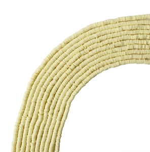 Disposición en arco de cuentas de arcilla amarilla de 4mm para joyería artesanal