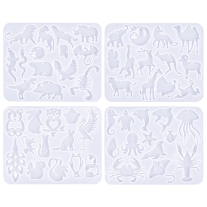 DIY silicone animal series molds for epoxy resin earrings and jewelry pendants