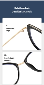 Macro view of reinforced metal hinges and comfortable nose pads on cat-eye sunglasses