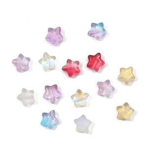 Colorful star-shaped resin beads for DIY handmade jewelry and craft accessories