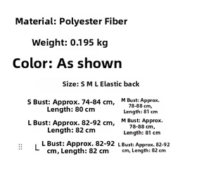 Detailed sizing chart and material info for the French style V-neck striped halter dress