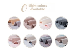 Detail showing eight color options of plaid pattern soft cashmere-like fabric scarves
