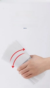 Close-up of portable toothbrush case with a secure, tight-fitting interlocking design