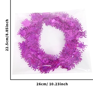Halloween purple glitter spider wreath decoration for spooky indoor outdoor atmosphere