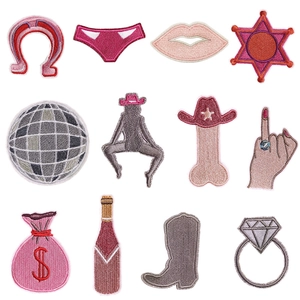Western Cowgirl Embroidered Patches Iron On Sew On Decorative Badges For Clothes Bags DIY Appliques