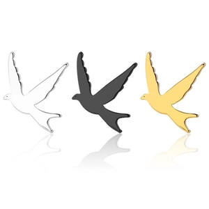 Stainless Steel Bird Stud Earrings Minimalist Swallow Animal Shape Jewelry For Women Girls