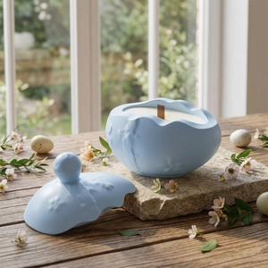 Patterned egg storage box resin mold for DIY Easter eggshell gypsum candle cup