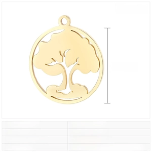 Detail of tree of life pendant showing 25mm diameter and 4g weight specifications