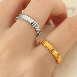French vintage gear ring set in 18k gold and silver finish with polished industrial design