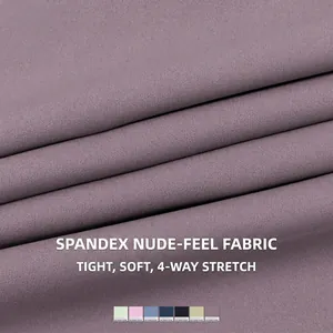 Tissu pour gilet de yoga en nylon et élasthanne extensible en couleurs Morandi