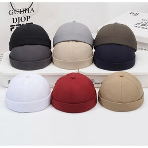 Multi-color collection of vintage brimless dockers hats in breathable quick-dry fabric