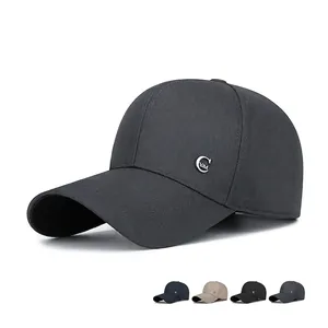 Cappellino Da Baseball Classico Poliestere Twill Logo In Metallo Regolabile Cappello Da Sole Outdoor Business Casual