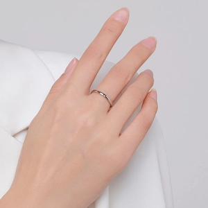 S925 sterling silver minimalist sun moon star open ring on model with white blazer