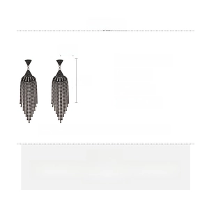 Spécifications de taille pour boucles d'oreilles à pompon zircon en forme d'éventail