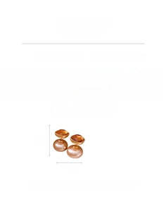 Detail view of 18K gold plated earrings with faceted amber crystal and lustrous pearl beads