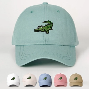 Baseball Cap Polyester Cartoon Crocodile Embroidery Adjustable Sun Protection Outdoor Casual Hat