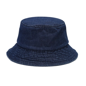 Klassischer dunkelblauer Anglerhut aus Denim mit breiter Krempe und verstärkten Nähten