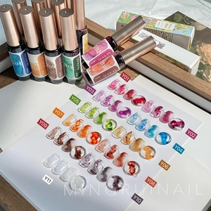 Detaillierter Aquarell-Marmor-Effekt für Nägel mit Mobray Nagellack-Flaschen