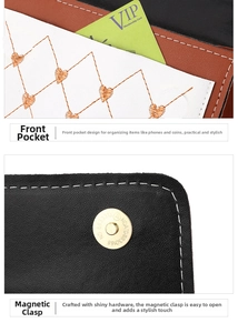 Detail of lychee pattern leather handbag with heart quilting and golden magnetic buckle