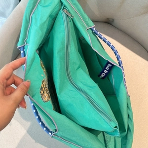 Nylon Zippered Pouch Inner Bag Organizer Lightweight Large Capacity Portable Storage For Makeup Travel Daily Use Simple Style