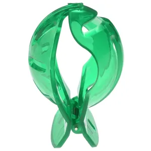 Translucent green golf ball liner marker tool with hollow spherical plastic design