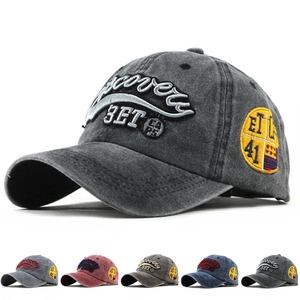 Gewaschene Vintage-Baseballkappe mit Discovery-Stickerei in verschiedenen Farben