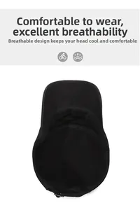 Close-up of black flat top cap interior showing breathable mesh and adjustable metal buckle